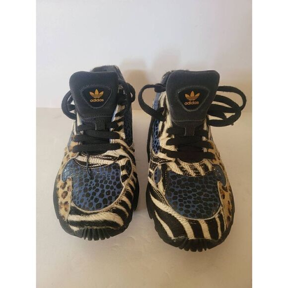 Adidas Falcon Out Loud Women's Multicolor Animal Print Lace-up Sneakers Size 7.5 - Picture 1 of 5